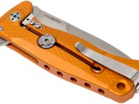 Нож складной LionSteel SR22A OS Mini, сталь Uddeholm Sleipner® Satin Finish, рукоять алюминий (Solid®), оранжевый