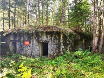 Карельский укрепленный район. Передовой рубеж. Каллеловский батальонный район обороны. Полукапонир № 14
