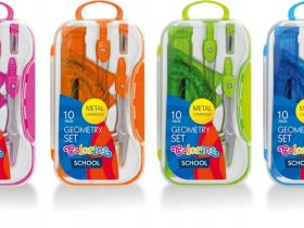 Набор для черчения Cretacolor циркуль, козья ножка, карандаш, ластик, точилка, линейка, транспортир,