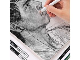 Набор карандашей угольные белые ACMELIAE 3 шт. в блистере