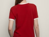 Футболка из хлопка с контрастной окантовкой