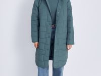 Утепленное стеганое полупальто