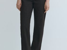 Прямые джинсы из плотного денима, Коричневый