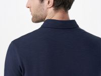 Поло из текстурированной ткани, Синий