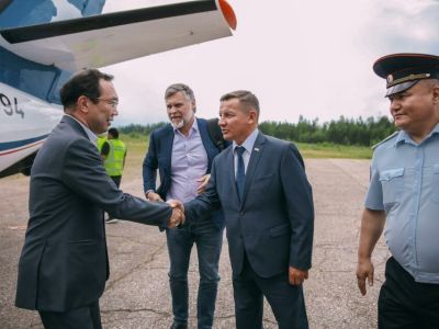 Глава Якутии прибыл в Алданский район