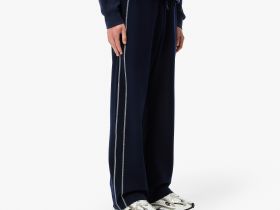 Мужские хлопковые спортивные брюки Lacoste оверсайз