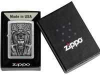 Зажигалка ZIPPO Barbarian Design с покрытием Street Chrome, латунь/сталь, серебристая