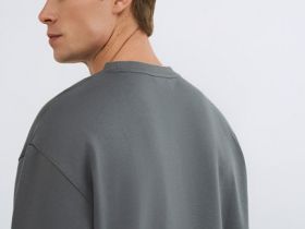 Свитшот с имитацией футболки, Серый