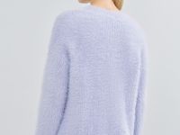 Джемпер из пушистой пряжи, Фиолетовый