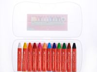 Набор мелков восковых Faber-castell "Jumbo" 12 шт трехгранные в пластиковой коробке