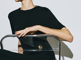 Платье-футболка с декором, Черный