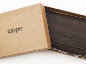 Бумажник байкера ZIPPO, цвет "мокко", натуральная кожа, 17x3,5x11 см