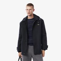 Мужская водоотталкивающая парка Lacoste средней длины с капюшоном