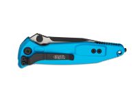 Складной нож Microtech Socom Elite, сталь M390, рукоять алюминий/кратон, бирюзовый/черный