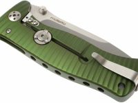 Нож складной LionSteel SR1A GS GREEN, сталь D2 Satin Finish, рукоять алюминий (Solid®), зелёный