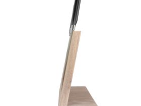 Подставка настольная магнитная для 5 ножей Woodinhome KS002LSOW, дуб беленый