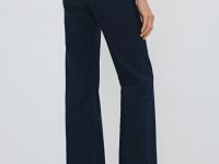 Джинсы клёш с высокой посадкой, Синий