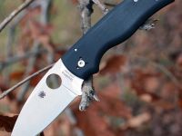 Складной нож Spyderco Shaman 229GP, сталь CPM® S30V™ Stonewash Plain, рукоять стеклотекстолит G10, чёрный