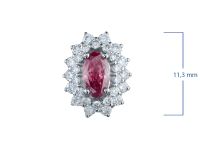 Классическая подвеска из белого золота э0912пд12210504_pink