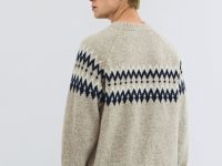 Джемпер с жаккардовым узором, Бежевый