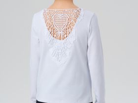 Фуфайка трикотажная для девочек (футболка с длинными рукавами)