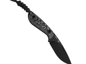 Туристический нож Kizer Buddy DLC сталь M390, рукоять White Storm FatCarbon