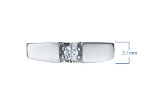 Классическое кольцо из белого золота э4712кц08186200_white