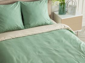 Постельное белье Smoke green & Cream