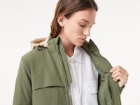 Женская утеплённая куртка-парка Lacoste с эластичным поясом