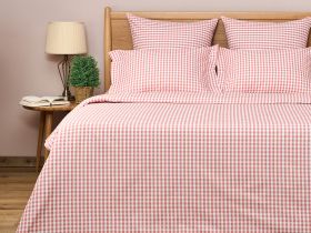 Постельное белье полукомплект Vichy, кораллово-розовое