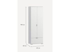 Распашной шкаф Стелла 2.1-60x190 Белый