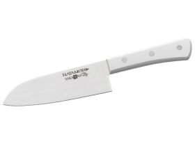 Набор кухонных ножей Hatamoto Sakana WJPS-002 "Поварская тройка", сталь AUS-8, рукоять ABS-пластик, белый
