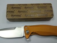 Нож складной LionSteel SR11A OS ORANGE, сталь Uddeholm Sleipner® Satin Finish, рукоять алюминий (Solid®), оранжевый