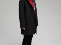 Плащ с капюшоном прямого кроя