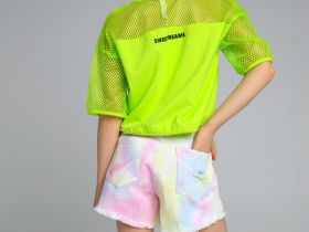 Шорты текстильные джинсовые для девочек