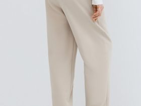 Брюки с ремнём, Бежевый