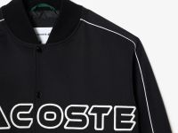 Куртка-бомбер из хлопкового твила Lacoste унисекс с вышивкой