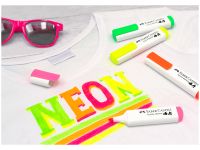 Маркер перманентный для ткани Faber-Castell "Textile Neon" 1-5 мм, разные цвета