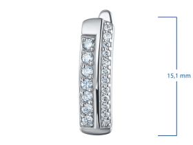 Серьги из белого золота с бриллиантами э0901сг06210106