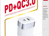 Зарядное устройство Hoco C58A USB/USB-C 18 Вт Белое