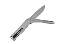 Складной нож Sanrenmu Partner с ножницами PT721-SF, сталь 12C27, рукоять нержавеющая сталь