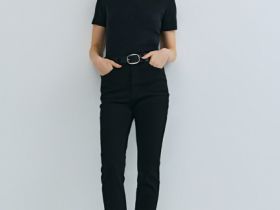 Базовая футболка из плотного хлопка, Черный