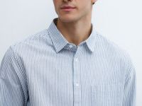 Рубашка из ткани оксфорд, Серый