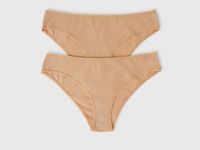 Классические трусы-брифы, 2 шт., Бежевый
