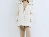 Пуховик для девочек, Бежевый