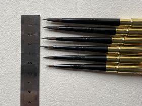 Кисть волос смешанный круглая №8 Potentate, ручка съемная металлическая