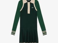 Женское эластичное платье Lacoste с длинным рукавом