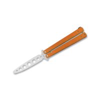 Тренировочный нож бабочка (балисонг) Boker Balisong Trainer, сталь 420, рукоять G10, оранжевый