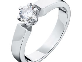 Кольцо из белого золота с бриллиантом э4001кц05166200