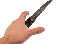 Авторский нож Ястреб, сталь мозаичный дамаск, подарочная шкатулка